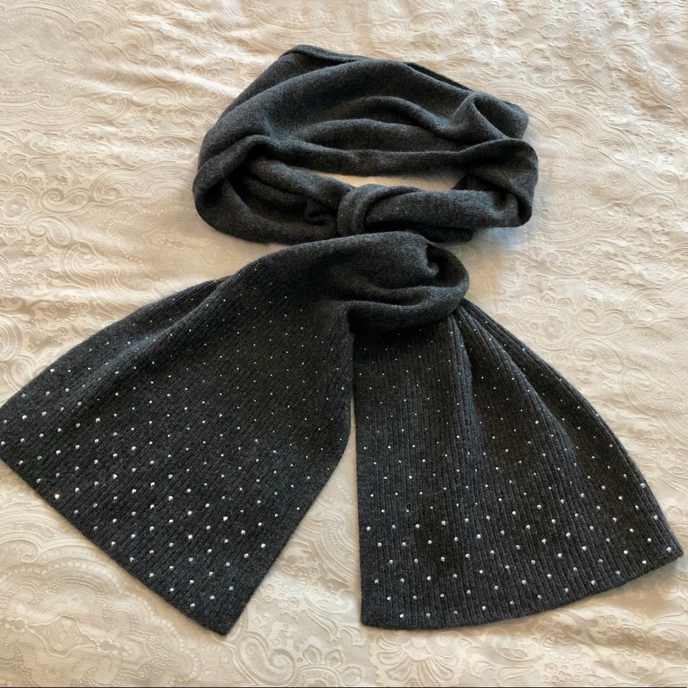 J.Crew Dark Gray Studded Scarf